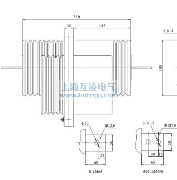 LFZB8-10B電流互感器側(cè)視圖