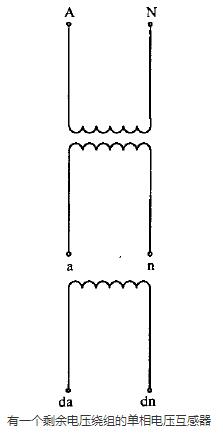　有一個(gè)剩余電壓繞組的單相電壓互感器